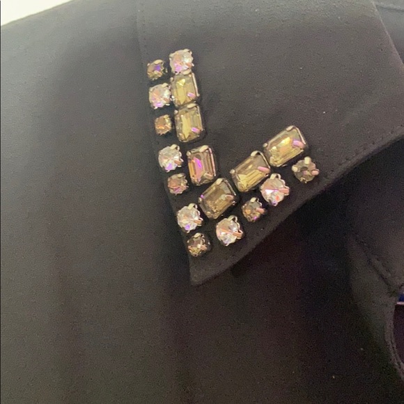Black Blouse With Rhinestones - Picture 2 of 4